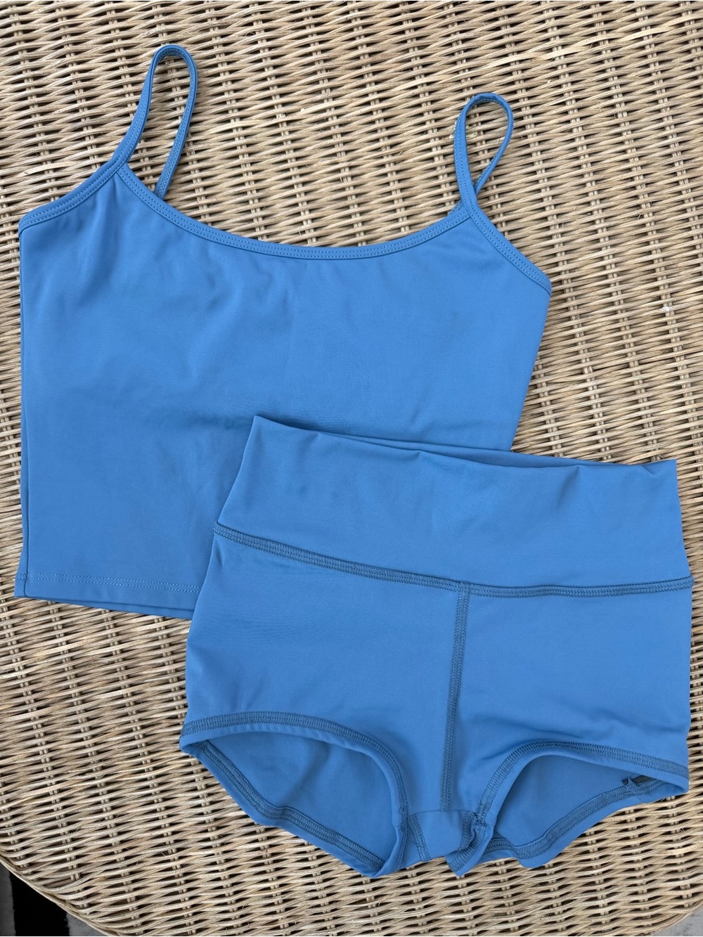 FIVE THE LABEL Blue Dancewear Tank Top And Short Set